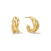 Brincos de tarracha tipo C com linha ondulada no mesmo estilo de Wu Qianyu Brincos femininos de luxo leve design de ponta moda brincos versáteis brincos