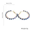Aretes de argolla redondos de plata con circonita estilo coreano para mujer, aretes de diseño exquisito de nicho, versátiles y elegantes para ir al trabajo, venta al por mayor
