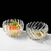 Pote de Doces, Tigela Pequena para Frutas, Tigela de Lótus de Vidro Transparente, Tigela para Sobremesa e Sorvete, Tigela para Salada de Frutas, Tigela para Pudim e Sorvete