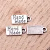 15x7mm 0.8g Plata Antigua Accesorios para Joyería DIY Letra Inglesa Colgante Hecho a Mano