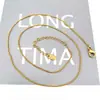 Collar cuadrado de perlas de acero inoxidable todo a juego que no se decolora cadena de clavícula de acero de titanio de oro de 18 quilates cadena joyería diy al por mayor femenina