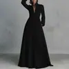 Vestido Cruzado de Verano Nuevo 2026: Estilo Vacacional Retro Francés, Vestido de Manga Larga Ajustado con Pliegues