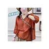 2023 Estilo Étnico Retro Cuello Diagonal Estilo Chino Bordado Camisa de Ramio Top Holgado para Mujer Vestido de Té Corte Holgado