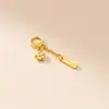 Plata de Ley 925 Chapada Flor Dos en Uno Medalla de Plata Colgante Colgante para Pulsera DIY Accesorios de Material de Cuerda Tejida a Mano Q1267
