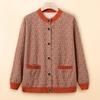 Jaqueta Cardigan de Tricô 2025 para Mãe, para Pessoas de Meia-Idade e Idosas, Estilo Primavera e Outono, Roupa de Vovó, Roupa de Esposa, Roupas para Idosos, Jaqueta Camisa