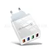 Cargador de Teléfono Móvil Multipuerto de Cinco Puertos Estándar Europeo y Americano Transfronterizo, Adaptador de Carga Rápida de Cuatro Puertos, Tres Puertos, Doble Puerto, Cabezal de Carga Estándar Británico 5V2A