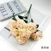 7 cabeça sonho rosa buquê de casamento hall hotel macio ornamentos florais pastoral casa falsa flor fotografia adereços