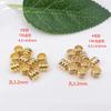 Contas Espaçadoras Pequenas em Forma de Cintura com Furo Passante Grande, Cor Dourada 18K de Conservação da Cor, para Pulseira DIY, Colar, Acessórios de Joias