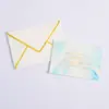 Com Envelope Padrão Mármore Dourado Cartão de Cumprimentos Pequeno Cartão de Mensagem Simples Criativo Bênção de Aniversário Festival Cartão Dourado Universal