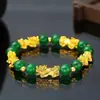 Pulsera de Oro Duro Imitación 3D 99 Conservación del Color Oro Arena Vietnamita Pulsera Valiente para Hombre Passepartout Obsidiana De Larga Data