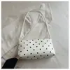 2026 Nova Bolsa de Axila com Bolinhas Moda Verão Feminina Nicho Bolsa de Ombro Único de Mão Simples Versátil Bolsa Tote para o Dia a Dia