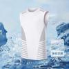 Playera sin mangas de seda de hielo de secado rápido para hombre, verano, holgada, chaleco para hombre, para correr, deportes, gordo, plus, gordo