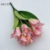 Corona de tulipán de encaje de 9 tenedores hecha a mano, material para bricolaje, tocado de flores, accesorios de flores, decoración de mesa, flor falsa, borde cruzado