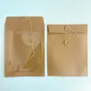 Envelope com Revestimento de Filme, Bolsa de Documentos de Papel Kraft Transparente, Bolsa de Armazenamento Bancário, Pode Ser Selada para Guardar Máscaras