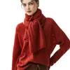 Bufanda de Cachemir Tejida Simple Tipo Nube Chal Grande para Mujer Twist Agradable al Tacto Esponjoso Nuevo Bufanda Otoño e Invierno 2025
