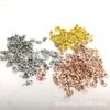 Pingente de Olho de Cobre com Pino Tampa Gota Anel Joia Cobre Adesivo Miçanga Meio Furo Acessório para Pingente DIY Pérola Chifre de Carneiro Pino