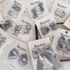Prata Temperamental Brilhante Fina Laço Combinação de Grampos de Cabelo Infantil Grampo Lateral Grampo para Franja