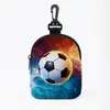 Bolsa de Monedas con Estampado de Fútbol Copa Mundial 2026 Cremallera Entrenamiento al Aire Libre Bolsa para Comida de Perro Almacenamiento Bolsita para Auriculares Mini