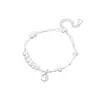 Pulseira Qianjia S999 Prata Pura Fragmentada com Pingente da Sorte Estilo Chinês e Pérolas, Joia Única e Distinta para Atacado