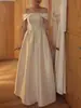 Vestido de Novia Ligero, Satén Mikado, de un solo hombro, Sencillo y Elegante, Adecuado para Fotografía de Viaje, Ceñido a la cintura, Adelgazante, Vestido de Noche estilo Banquete para Mujer