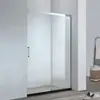 Cabina de Ducha Recta de Vidrio Templado a Prueba de Explosiones, Cabina de Ducha de Baño con Puerta Corredera Extremadamente Estrecha y Simple