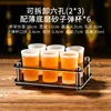 Juego de Soportes para Copas de Cóctel Cresta de Grulla Soporte de Cristal Amor Helado Celebridad de Internet Bar Agitador de Cócteles Arcoíris Juego de Utensilios de Bar