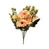 Pintura al Óleo 7 Flores Gerbera Flor Artificial Decoración Floral Decoración de Sala de Estar Flores Ramo de Plástico Flores para Mesa de Comedor