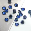 Corindón Azul Redondo Piedra Suelta al por Mayor, Zafiro Cultivado Artificial Piedra Pequeña, Azul Real, Dureza 9, Montaje en Cera Disponible