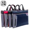 Bolsa de arquivo com zíper em lona A4 portátil bolsa de informações para escritório bolsa de arquivos maleta de grande capacidade impressão no atacado
