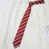 Corbata Pajarita Roja Azul Dorada Estilo Campus Japonés JK/DK para Hombres y Mujeres Cremallera Libre Sin Cremallera Raya Vino Tinto Tendencia