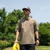 Camisa Polo de Manga Corta Estilo Japonés Izexx de Seda Helada para Hombre, Camisa Base Retro de Verano con Cuello, Camiseta Casual de Secado Rápido