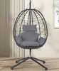 Silla de Ratán para Exteriores con Características Plegables Izquierda y Derecha, Silla Cesta Colgante para Ocio en Casa en Interiores, Silla Colgante de Columpio