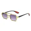Gafas de sol Retro Ins Europeas y Americanas con Doble Puente, Montura Cuadrada Estrecha para Hombres y Mujeres, Estilo Callejero Hip-Hop Fiesta Protección Solar Exterior