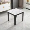 Conjunto de Mesa e Cadeiras de Jantar em Ardósia para 2 Pessoas, Adequado para Apartamentos Pequenos, Mesa de Jantar Quadrada Simples e Moderna para Reuniões de Negócios e Recepções