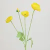 Flor de Amapola Simulada Terciopelo Flor de Amapola Boda Flor de Seda Decoración de Boda Material de Flor Decoración del Hogar Planta Verde Simulada
