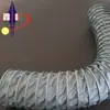 Equipo Mecánico Gases de Escape Retardante de Llama Telescópico Alta Temperatura Conducto de Aire Tela de Fibra de Vidrio Gris Manguera Flexible Resistente a Altas Temperaturas