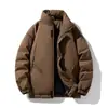 Otoño e Invierno Nuevo Chaqueta de Algodón Gruesa Cálida de Cuello Alto Casual Versátil de Color Sólido para Hombre Chaqueta Acolchada para Hombre Abrigo para Hombre