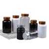 Botella cápsula de boca ancha de 120 cc pet redonda botella para el cuidado de la salud botella para envasado de tabletas, pastillas, caramelos botella de plástico transparente