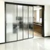 Porta de correr de três painéis porta de cozinha trilho de liga de alumínio porta de correr sem trilho novo estilo porta de vidro porta de correr porta de banheiro fixa