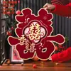 Adesivos 3D Aveludados "Felicidade" para Decoração de Quarto de Casamento, Adesivos de Porta de Quarto, Artigos para Casamento, Personagens Vermelhos "Felicidade" para Arranjos de Casamento
