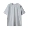Popular Camiseta de Algodón 260g Tendencia Nacional Versión Grande Hombros Descubiertos Color Sólido para Hombres y Mujeres Estampado Oversize Manga Corta Pesada Personalización