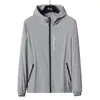 Jaqueta Masculina com Capuz Proteção Solar Leve Respirável Verão Exterior Proteção UV Jaqueta Diária Casual Versátil Top
