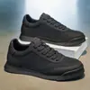 Zapatos negros para hombre, colección de verano 2026: malla transpirable, suela plana, ligeros, casuales, versátiles y modernos zapatos deportivos para hombre