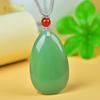 Colgante de gota de agua Xinjiang Tianshan Cui, jade dorado, jade blanco, colgante de jade para hombres y mujeres, cadena de suéter, suministro en vivo al por mayor