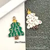 142 Colgantes de Navidad Colgantes de Aleación con Gota de Aceite Accesorios para Joyería DIY Colgante de Papá Noel Muñeco de Nieve Campana