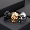 Amazon deseo suministro al por mayor europeo y americano acero inoxidable anillo de hombre punk vintage anillo de calavera joyería