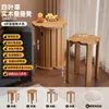 Bancos Apilables para Sala de Estar, Uso Doméstico, Estilo Mid-Century, Bancos de Comedor de Madera Maciza, Bancos de Madera, Venta Directa de Fábrica y Venta al por Mayor