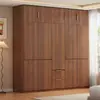 Guarda-roupa moderno minimalista para uso doméstico, armário de armazenamento para quarto, adequado para apartamentos alugados, com portas duplas, compartimentos separados, armário de armazenamento econômico para crianças