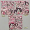 Pegatinas Lindas de Cerdito y Gatito Buenas Noches Guka Dibujos Animados Cerdo Rosa Pequeño Hello Kitty Lazo Decoración DIY para Funda de Teléfono