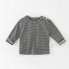 Camisa de bebé para hombre y mujer con camiseta de manga larga a rayas de color coreano para bebé de primavera y otoño, top para niño de otoño